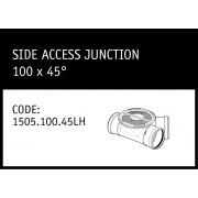 Marley Rubber Ring Joint Side Access Junction 100 x 45° - 1505.100.45LH